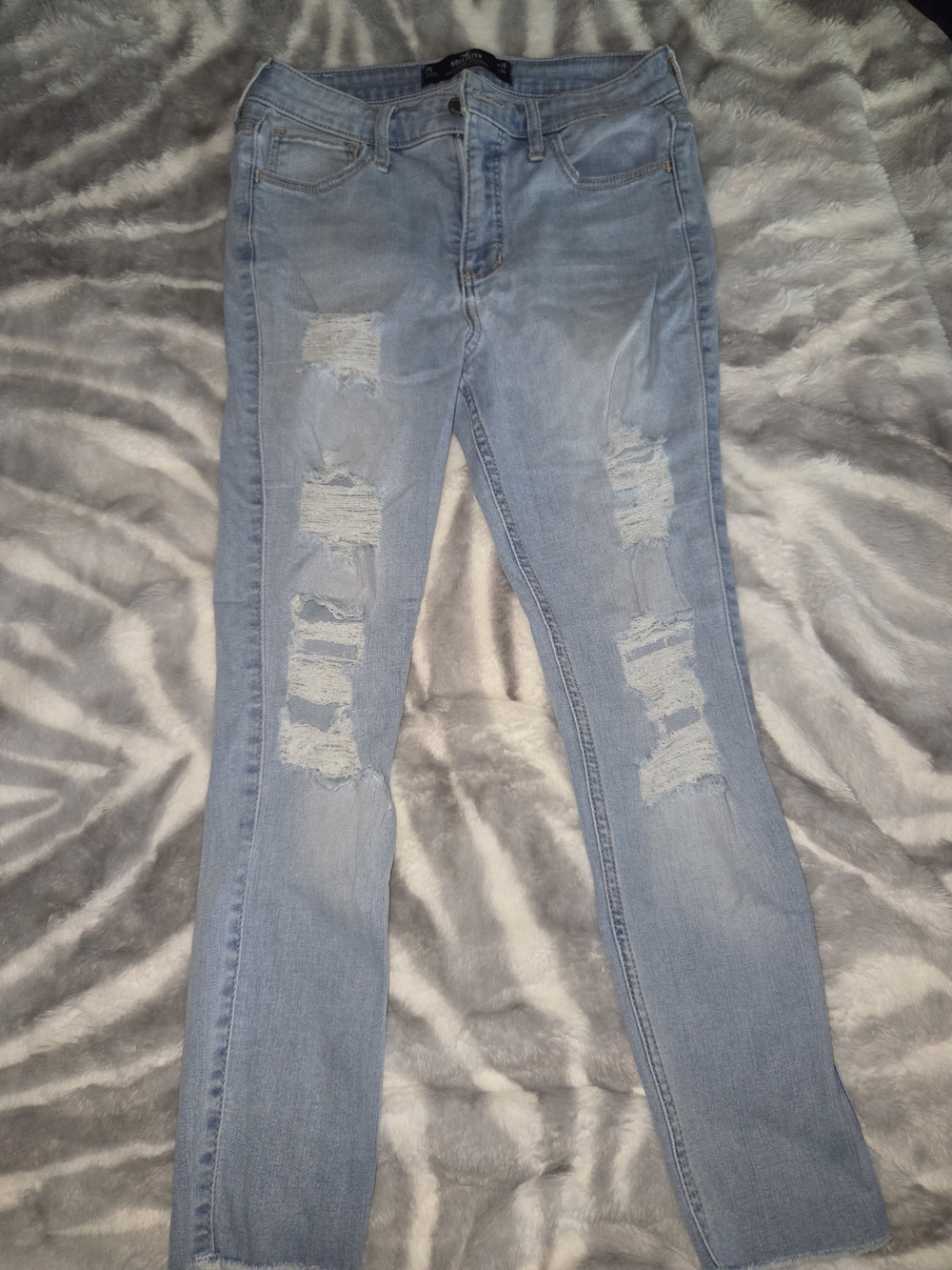 Hollister Light Blue Distressed Skinny Jeans